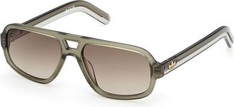 adidas OR0134 96P Mens Sunglasses Green Size 55