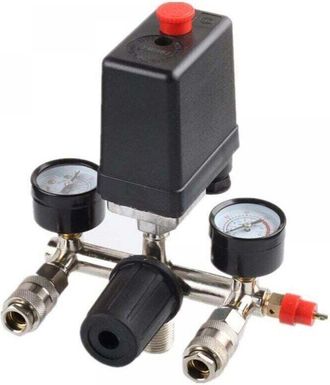 OEM Regulateur De Presion - Con Presostato Y Doble Manometro - Para Instalacion De Aire Comprimido - Filtro Integrado - 20,67 Mm - 0 A 12 Bar - 1 Unidad