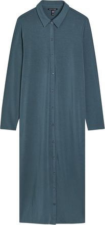 Eileen Fisher Eileen Fisher Stretch-jersey Midi Shirt Dress - Blue - L (UK 18-20 / XL)