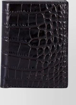 Tom Ford embossed calf leather folding card holder