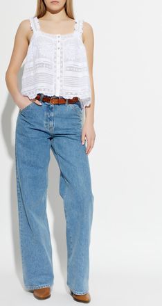 LoveShackFancy Top Sully, Womens, White