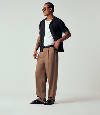 Only & Sons Pantaloni ampi sartoriali marroni-Marrone