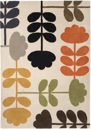 Orla Kiely Designer Teppich Cut Stem Multi - handgetuftet, aus 100% reiner Schurwolle