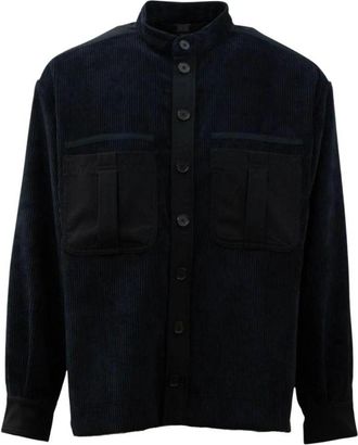 High Oversized Zwart Shirt met Militaire Stijl Zakken - Dames - Overhemden - Zwart - S - Overhemden