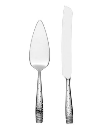 Nambé Dazzle Cake & Knife Server Set