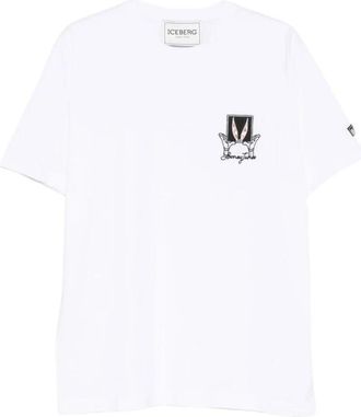 Iceberg Looney Tunes Cartoon-Patch T-Shirt - Heren - T-shirts - Wit - S - Katoen - Tops