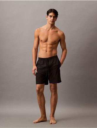 Calvin Klein Mens Core Volley Monogram Swim Shorts - Black - 2XL
