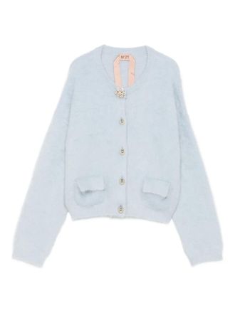 N°21 embellished pocket cardigan - women - Fabric - 42 - Blue