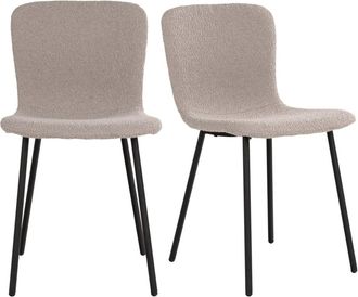 Moloo Silla de tela beige (x2)