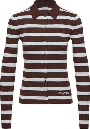 Moncler Moncler Cotton Cr&ecirc;pe Polo Shirt, Women, Multicolor, Size: Xs