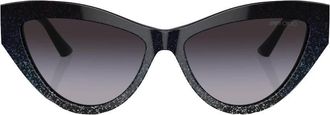 Jimmy Choo London Grey Gradient Cat Eye Ladies Sunglasses JC5004 504587 55