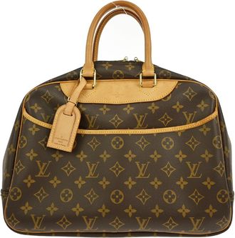 Louis Vuitton Deauville Handbag Monogram Canvas Brown Canvas Handbag (Pre-Owned)