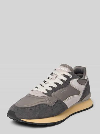 Hoff Sneaker aus Leder-Mix mit Logo-Detail Modell City in Anthrazit, Gr&ouml;&szlig;e 36