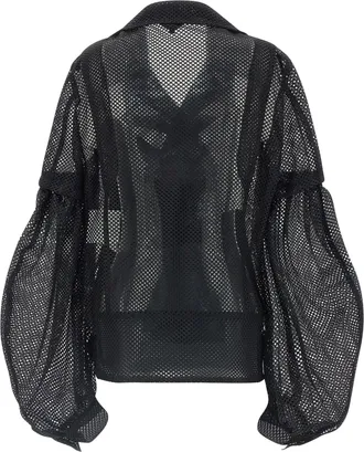 Comme Des Gar&ccedil;ons Mens Black Polyester Biker Jacket Clothing