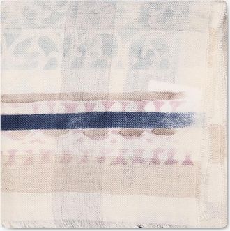 19 Andrea's 47 Kaschmirschal mit Blüten- und Karomuster Leonor