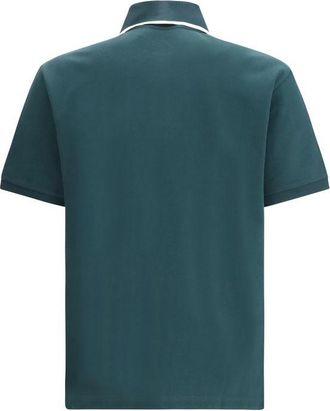 Gucci Bicolor Cotton Polo Shirt - Green
