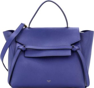 Celine Belt Bag Textured Leather Mini shoulder bag - Blu
