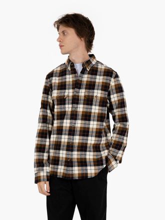 Fjällräven Singi Heavy Flannel Shirt chalk white / dark navy