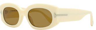 Tom Ford Womens Cielle Sunglasses TF1187 25E Ivory 52mm