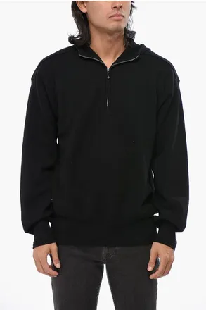 Burberry Maglia in Lana a Tinta Unita con Cappuccio taglia Xl