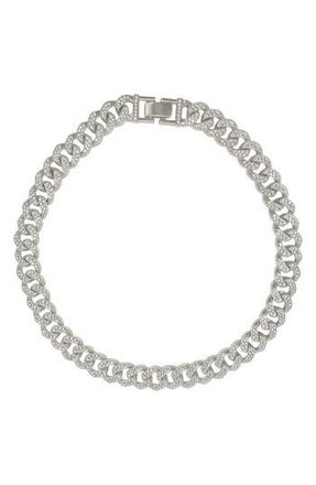 Adornia Pavé CZ Curb Chain Necklace in Silver at Nordstrom Rack