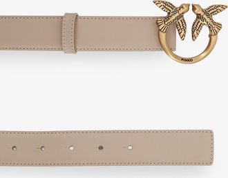 Pinko Womens Leather Belt Beige