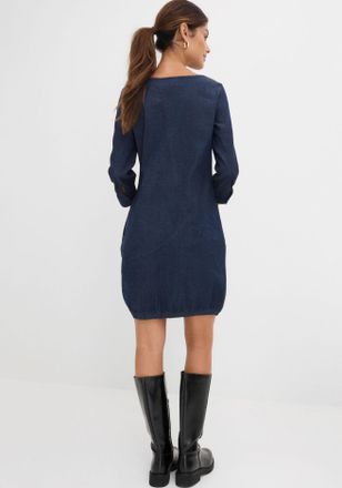 Bonprix Jeanskleid BONPRIX, Damen, Gr. 38, N-Gr, dunkelblau, Denim/Jeans, Obermaterial: 98% Baumwolle, 2% Elasthan, Ballonform, Kleider Jeanskleid, f&uuml;r Fr&uuml;hli