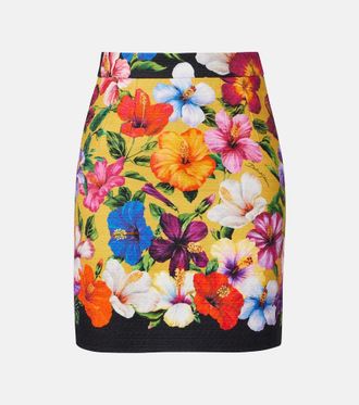 Dolce & Gabbana Minifalda floral