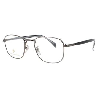David Beckham Mens Gunmetal Rectangular Eyeglass Frames 1138