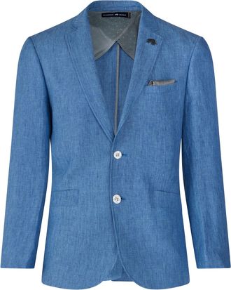 Raging Bull Raging Bull Mens Linen Blazer - Mid Blue - Size X-Large