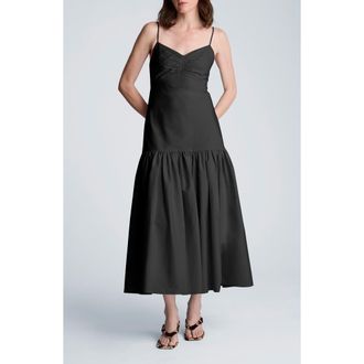 Kenneth Cole Sleeveless Bubble Flounce Maxi Dress in Black at Nordstrom, Size 12