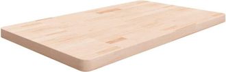vidaXL Encimera De Ba&ntilde;o Madera Maciza Sin Tratar 100x60x4 Cm Vidaxl