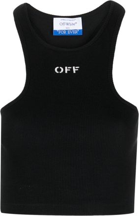 Off-white Black Logo Cropped Top
