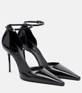 Alaia Ala&iuml;a DOrsay 110 patent leather pumps