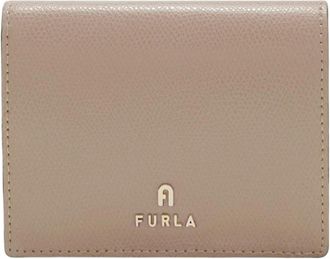 Furla Camelia Compact Portemonnee - Dames - Portefeuilles - Beige - ONE Size - Leer - Accessoires