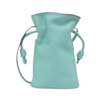 Loewe Pre-owned Cross Body Bags, female, Green, Size: ONE SIZE Pre-owned Flamenco Pocket Calf Shoulder Bag