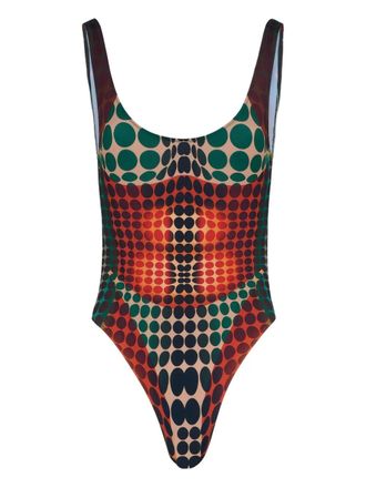 Jean Paul Gaultier Re-edition printed swimsuit - Red