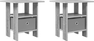 vidaXL Mesita De Noche 2 Uds. Gris Sonoma 41 X 40 X 45 Cm Vidaxl