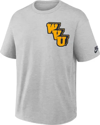 Nike West Virginia Legacy Max90 Nike Mens College T-Shirt in Grey | 04T606GWVV-612