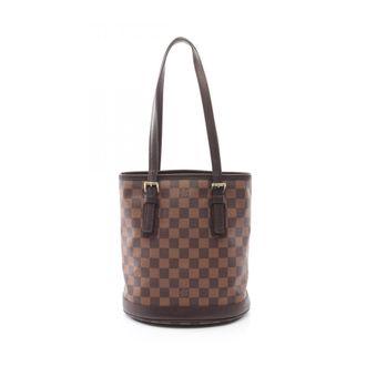 Louis Vuitton Brown Damier Canvas Coated Canvas Leather Handbag Tote Bag (Pre-Owned)