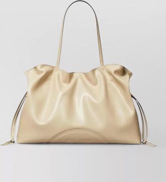 Tory Burch ella recycled tote bag drawstring detail