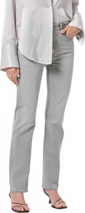 Citizens Of Humanity Zurie Straight Ankle Jeans In Quartz Gray