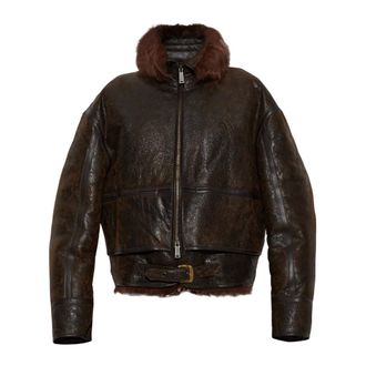 Dsquared2 Dames, Jassen, Bruin, Maat: 2XS Leer