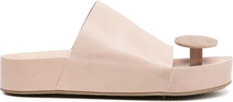 Uma Wang Leren sandalen - Beige