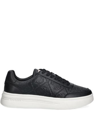 Guess Co Winno debossed sneakers - men - Leather/Polyurethane/Polyurethane/Rubber - 42 - Black