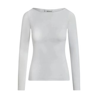 Aya Muse Boatneck Lange Mouw - Dames - Longsleeves - Wit - XS - Katoen - Tops