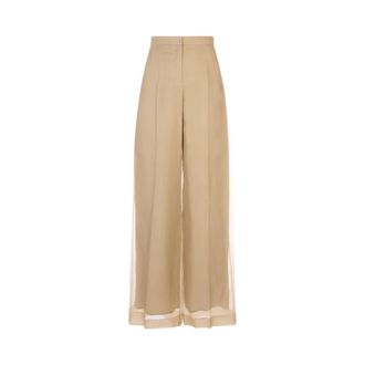 Max Mara Wide Trousers, female, Brown, Size: 2XS Olivi Straight Trousers