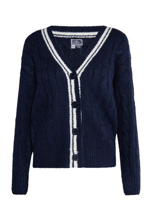 Dreimaster Dreimaster Vest Dames marine wol wit