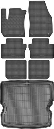 OEM Juego De Alfombrillas De Goma Para Coche Y Alfombrilla Para Maletero Para Opel Zafira Ii B Minivan (2005-2012)