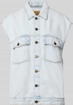 American Vintage American Vintage Jeansweste mit Kapp&auml;rmeln Modell JOYBIRD in Hellblau, Gr&ouml;&szlig;e M/L
